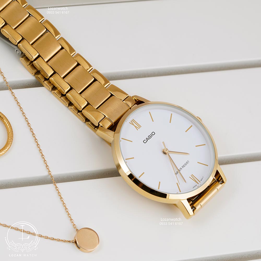 Casio Standard Golden Ladies Chain Watch LTP-VT01G-7BUDF