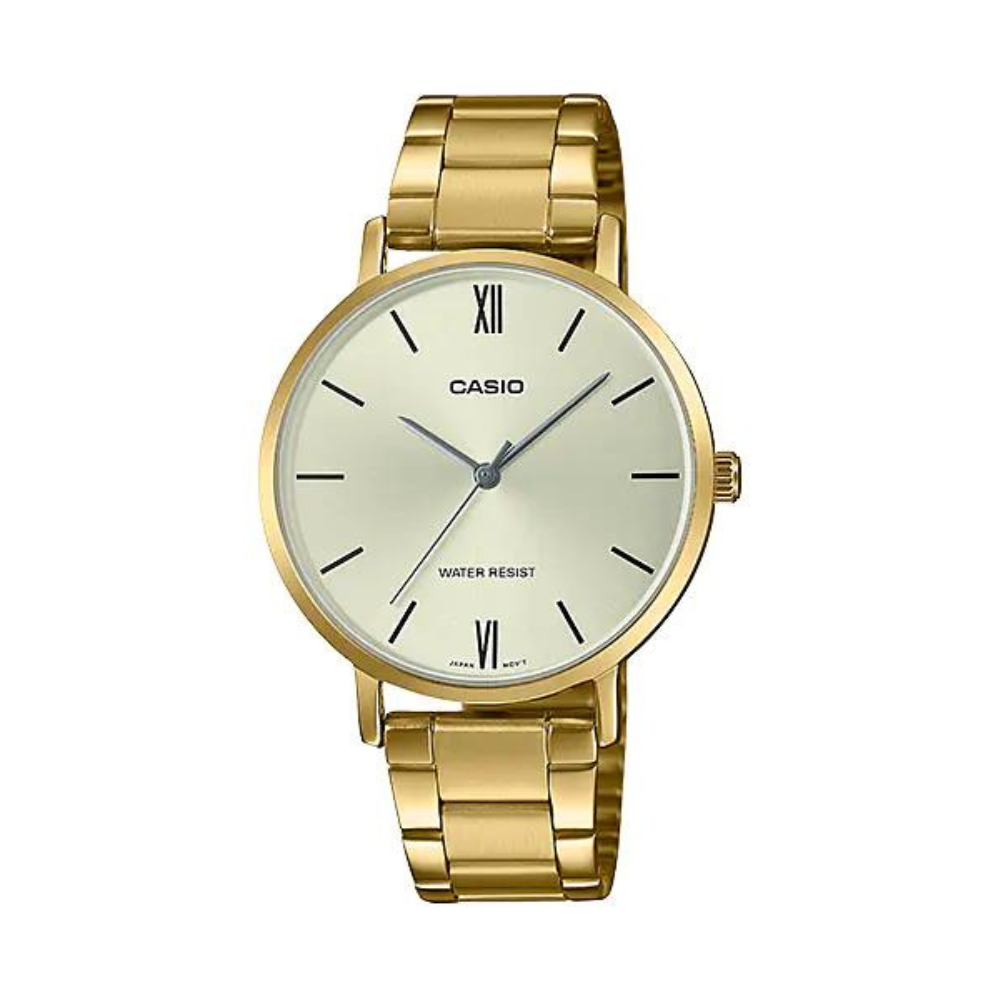 Casio Standard Golden Ladies Chain Watch LTP-VT01G-9BUDF