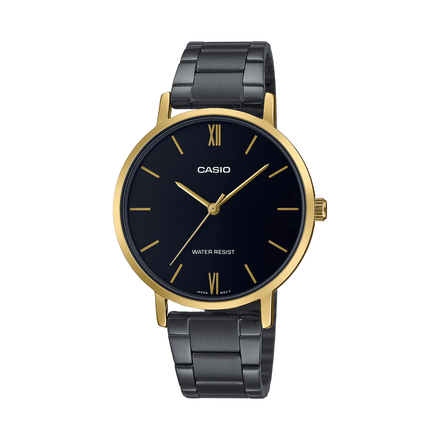 Casio Standard Golden Black Ladies Chain Watch LTP-VT01GB-1BUDF