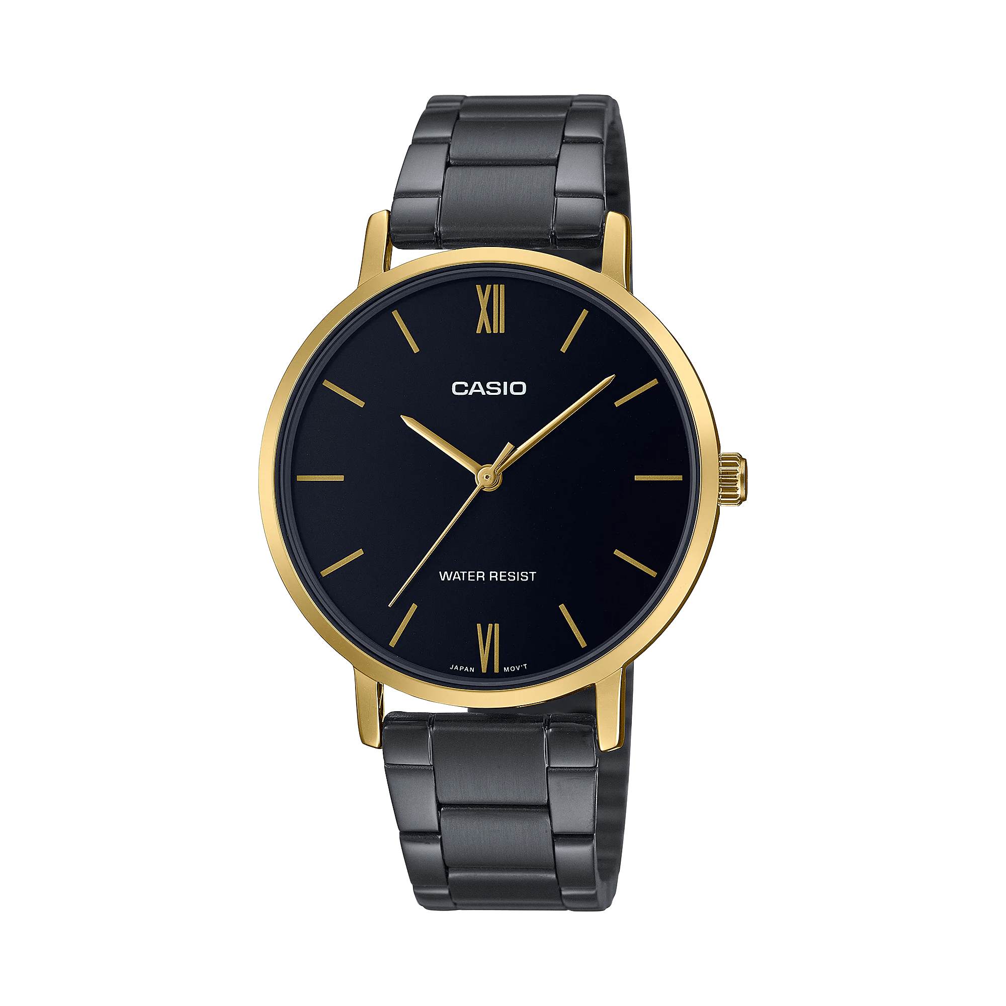 Casio Standard Golden Black Ladies Chain Watch LTP-VT01GB-1BUDF