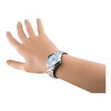 Casio Enticer Ladies Sapphire Date Stainless Steel Chain Watch LTS-100D-2A1VDF