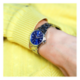 Casio Enticer Ladies Sapphire Date Stainless Steel Chain Watch LTS-100D-2A2VDF