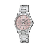 Casio Enticer Ladies Sapphire Date Stainless Steel Chain Watch LTS-100D-4AVDF