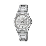 Casio Enticer Ladies Sapphire Date Stainless Steel Chain Watch LTS-100D-7AVDF