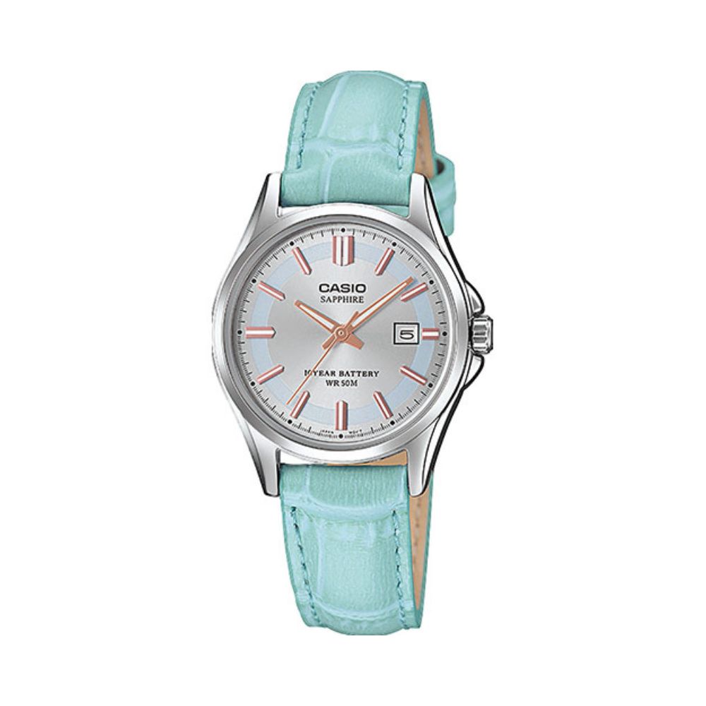 Casio Enticer Ladies Sapphire Date Leather Belt Watch LTS-100L-2AVDF