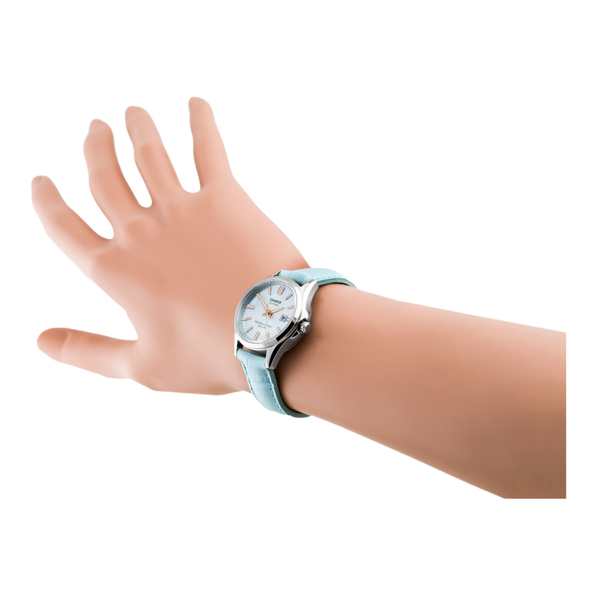 Casio Enticer Ladies Sapphire Date Leather Belt Watch LTS-100L-2AVDF