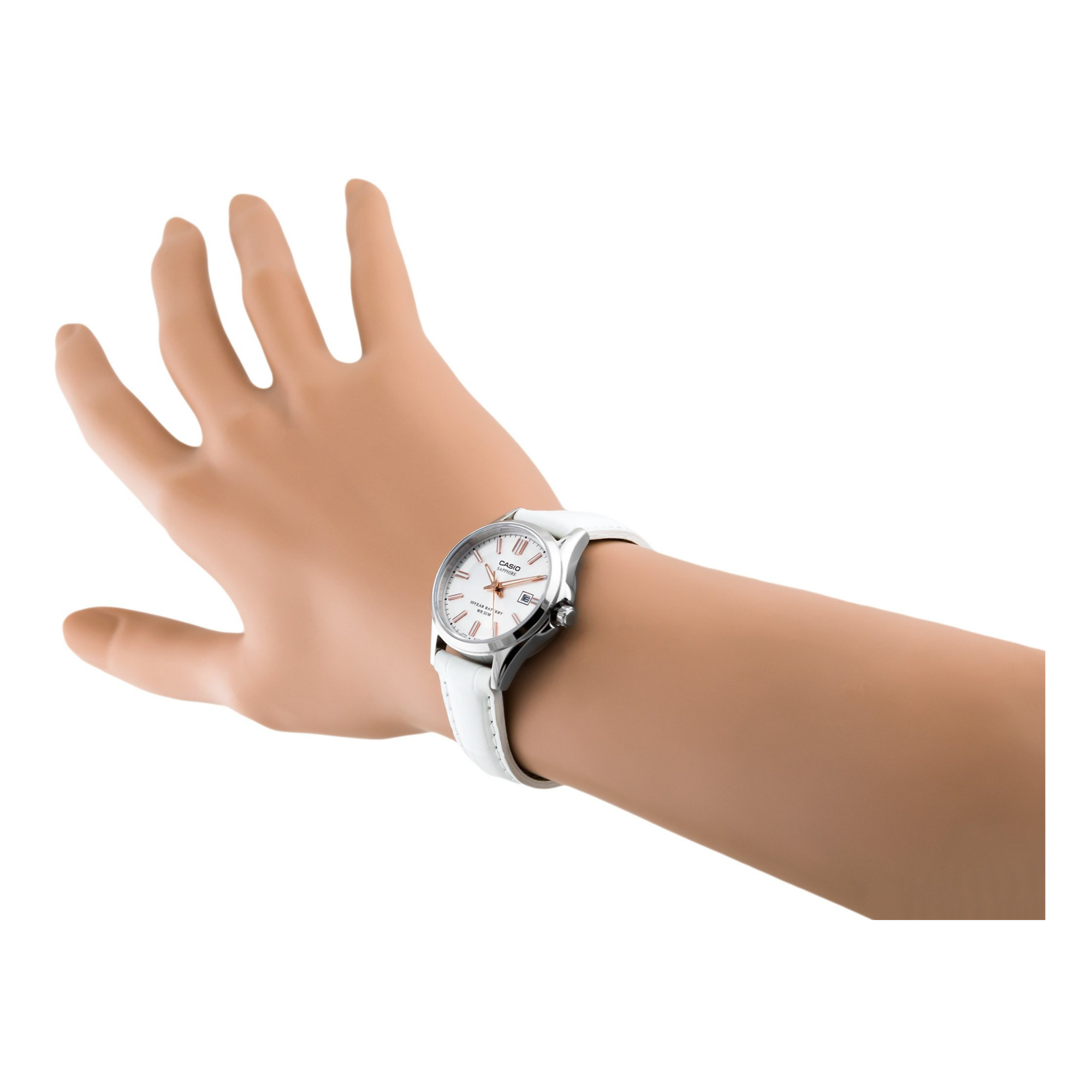 Casio Enticer Ladies Sapphire Date Leather Belt Watch LTS-100L-9AVDF