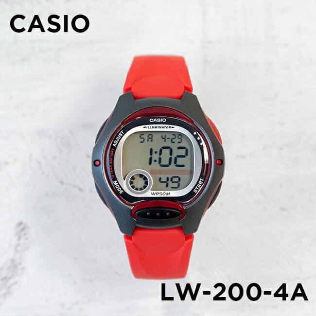 Casio Standard Digital Kids Resin Belt Watch LW-200-4AVDF