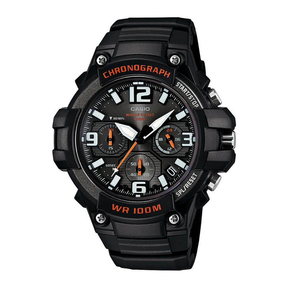 Casio Youth Chronograph Sports Resin Belt Watch MCW-100H-1AVDF