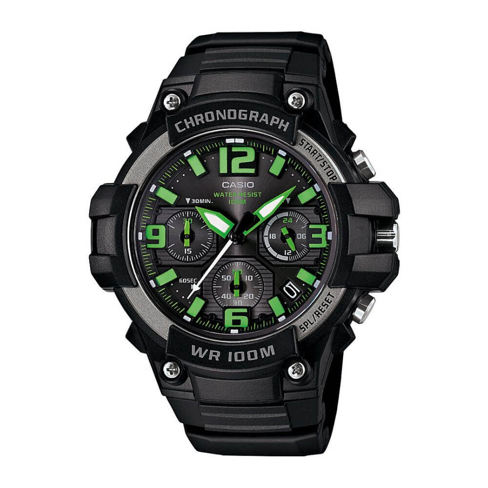 Casio Youth Chronograph Sports Resin Belt Watch MCW-100H-3AVDF