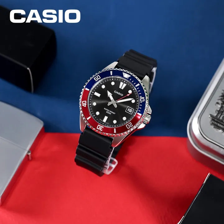 Casio Standard Duro Date Resin Belt Watch MDV-10-1A2VDF