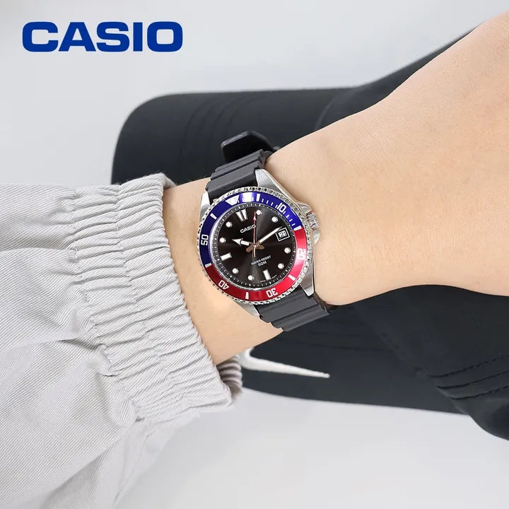 Casio Standard Duro Date Resin Belt Watch MDV-10-1A2VDF
