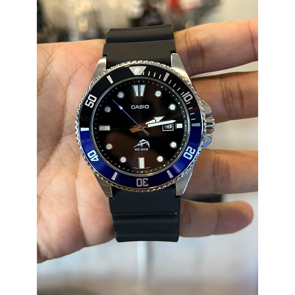 Casio Standard Duro Marlin Date Resin Belt Watch MDV-106B-1A1VCF