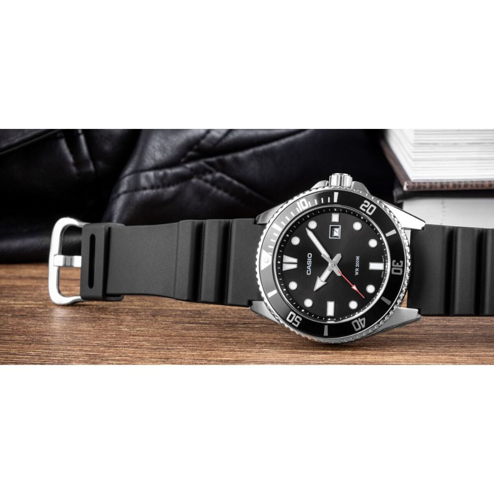 Casio Standard Duro Date Resin Belt Watch MDV-107-1A1VDF