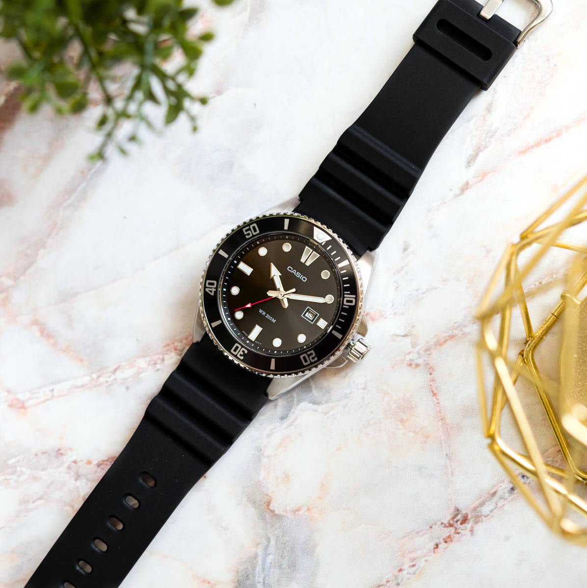 Casio Standard Duro Date Resin Belt Watch MDV-107-1A1VDF