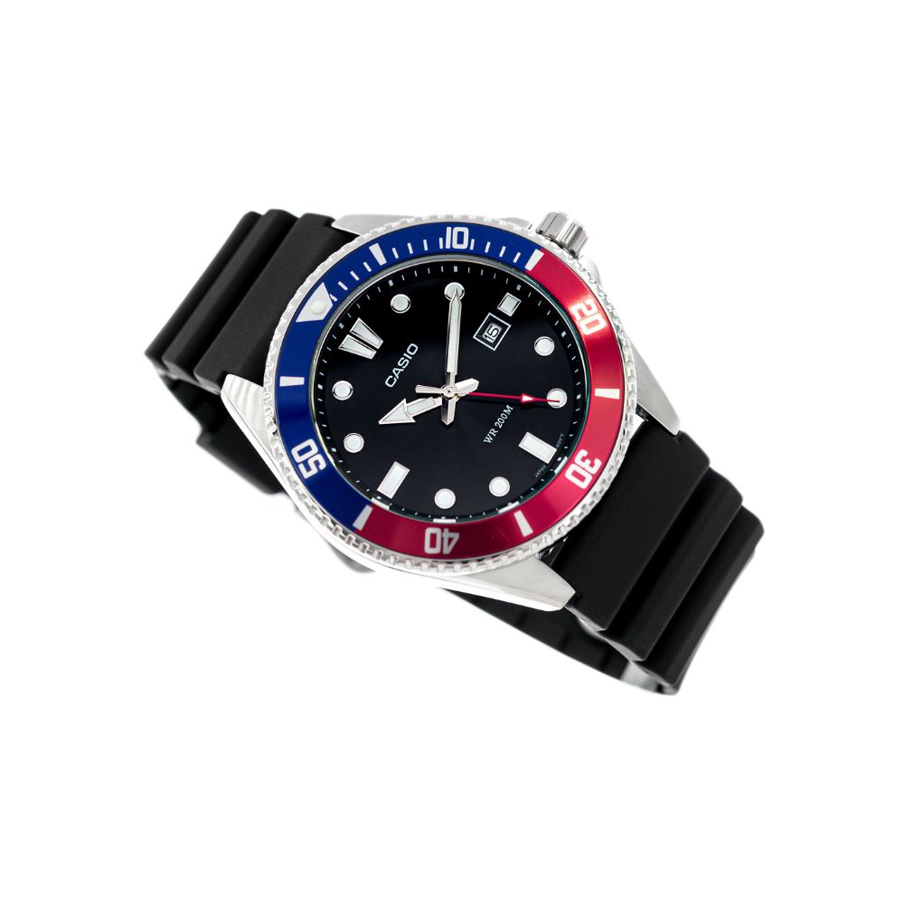 Casio Standard Duro Date Resin Belt Watch MDV-107-1A3VDF