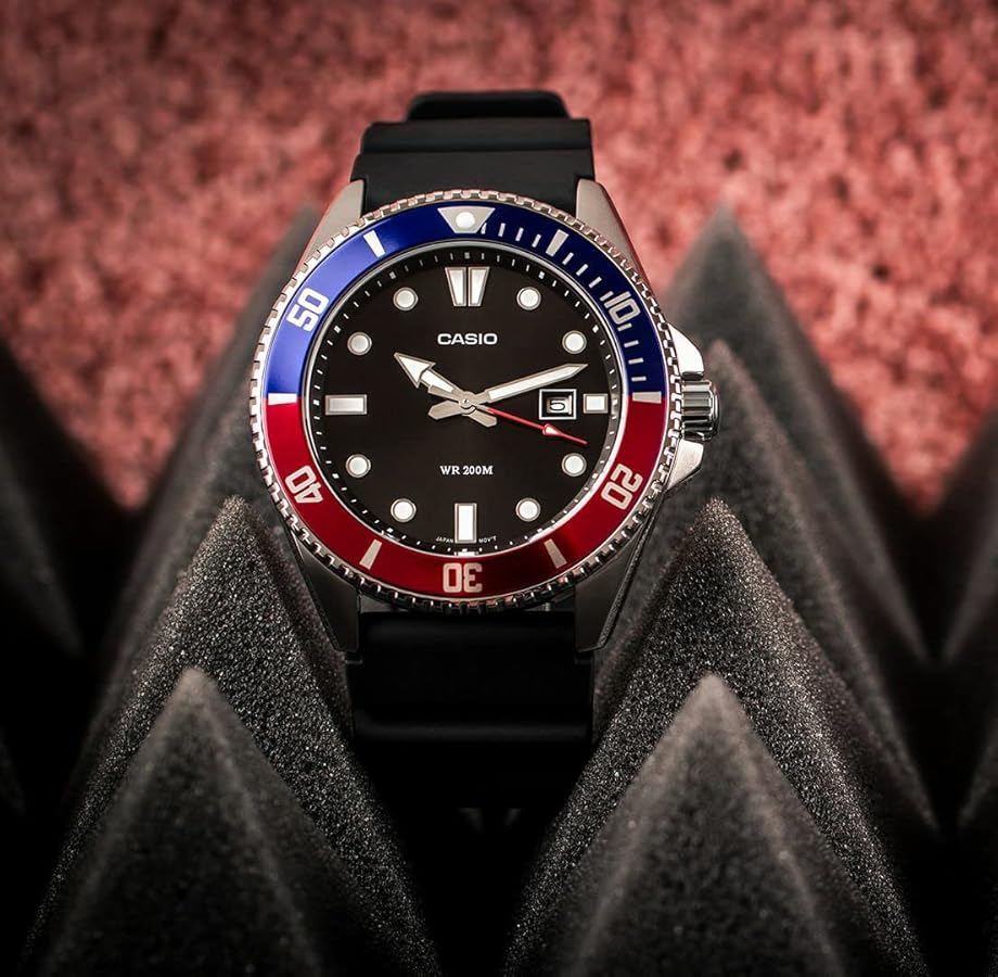 Casio Standard Duro Date Resin Belt Watch MDV-107-1A3VDF