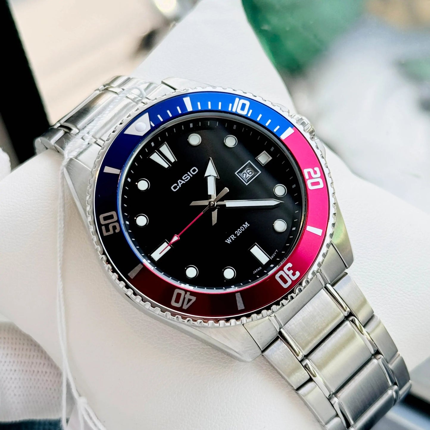 Casio Standard Duro Date Chain Watch MDV-107D-1A3VDF