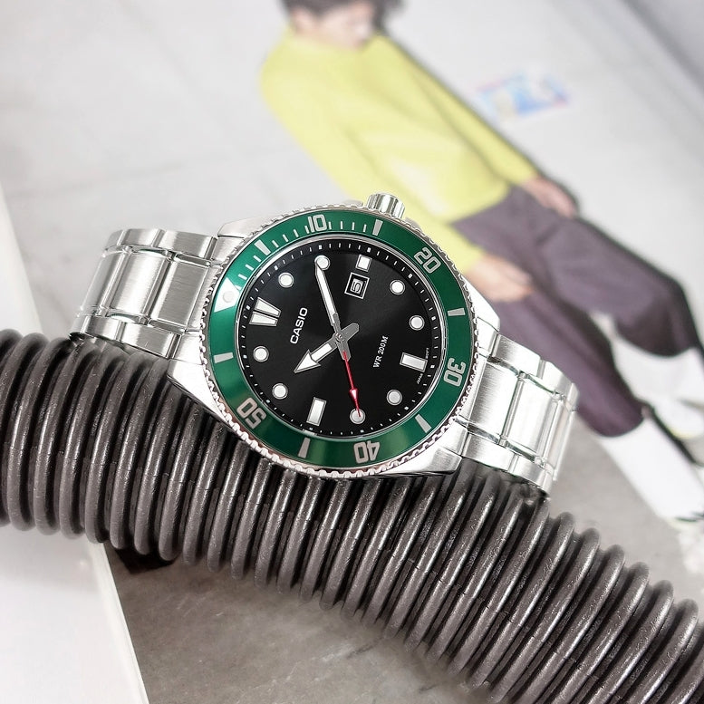 Casio Standard Duro Date Chain Watch MDV-107D-3AVDF