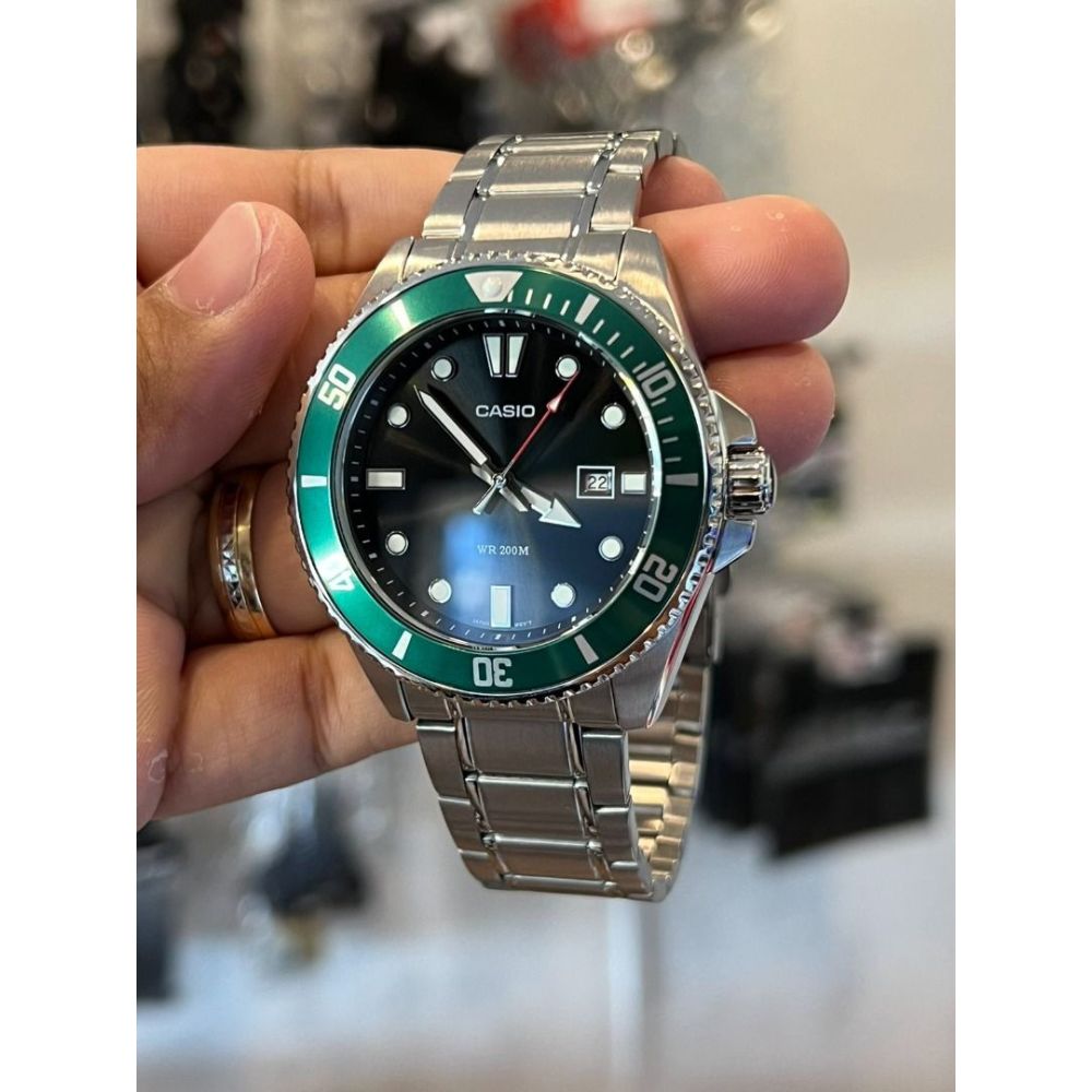 Casio Standard Duro Date Chain Watch MDV-107D-3AVDF