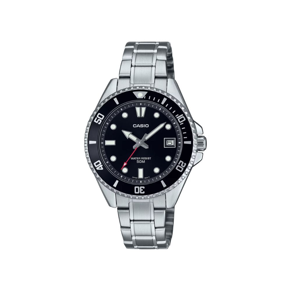 Casio Standard Duro Date Chain Watch MDV-10D-1A1VDF