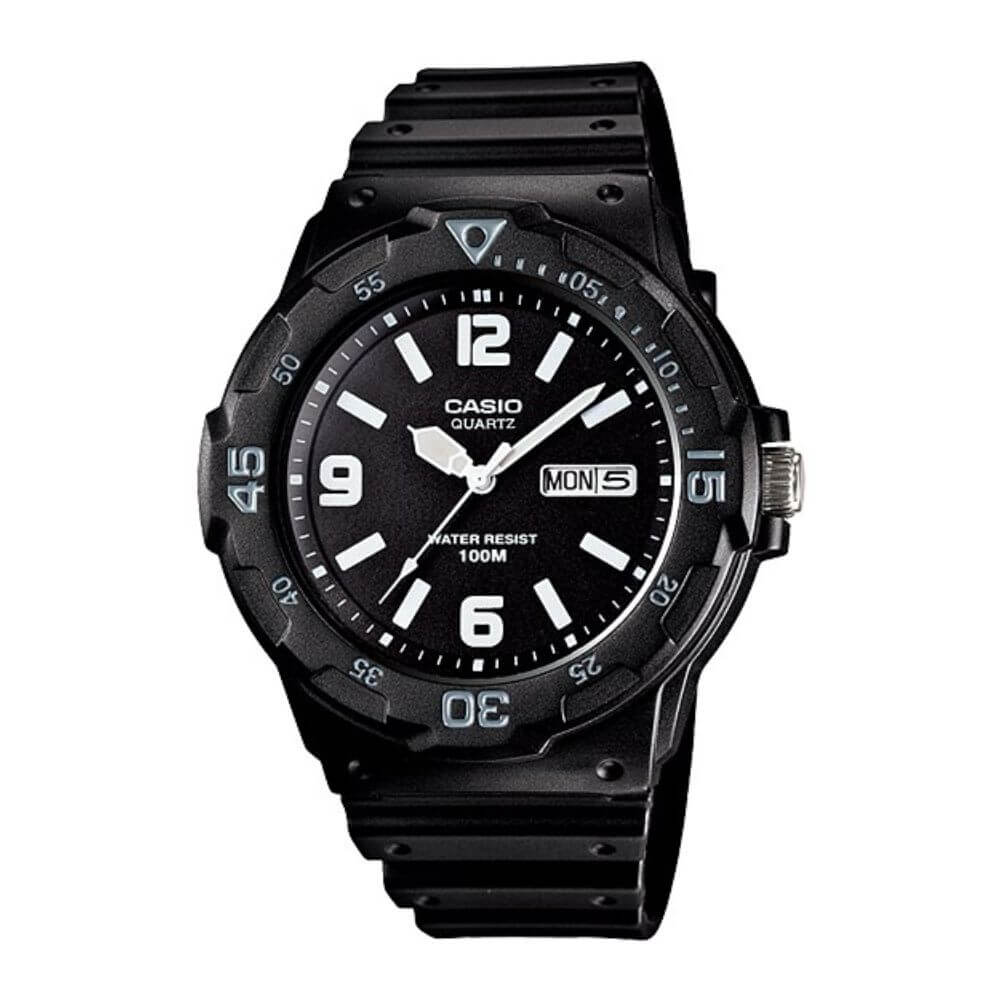 Casio Youth Day Date Resin Belt Watch MRW-200H-1B2VDF