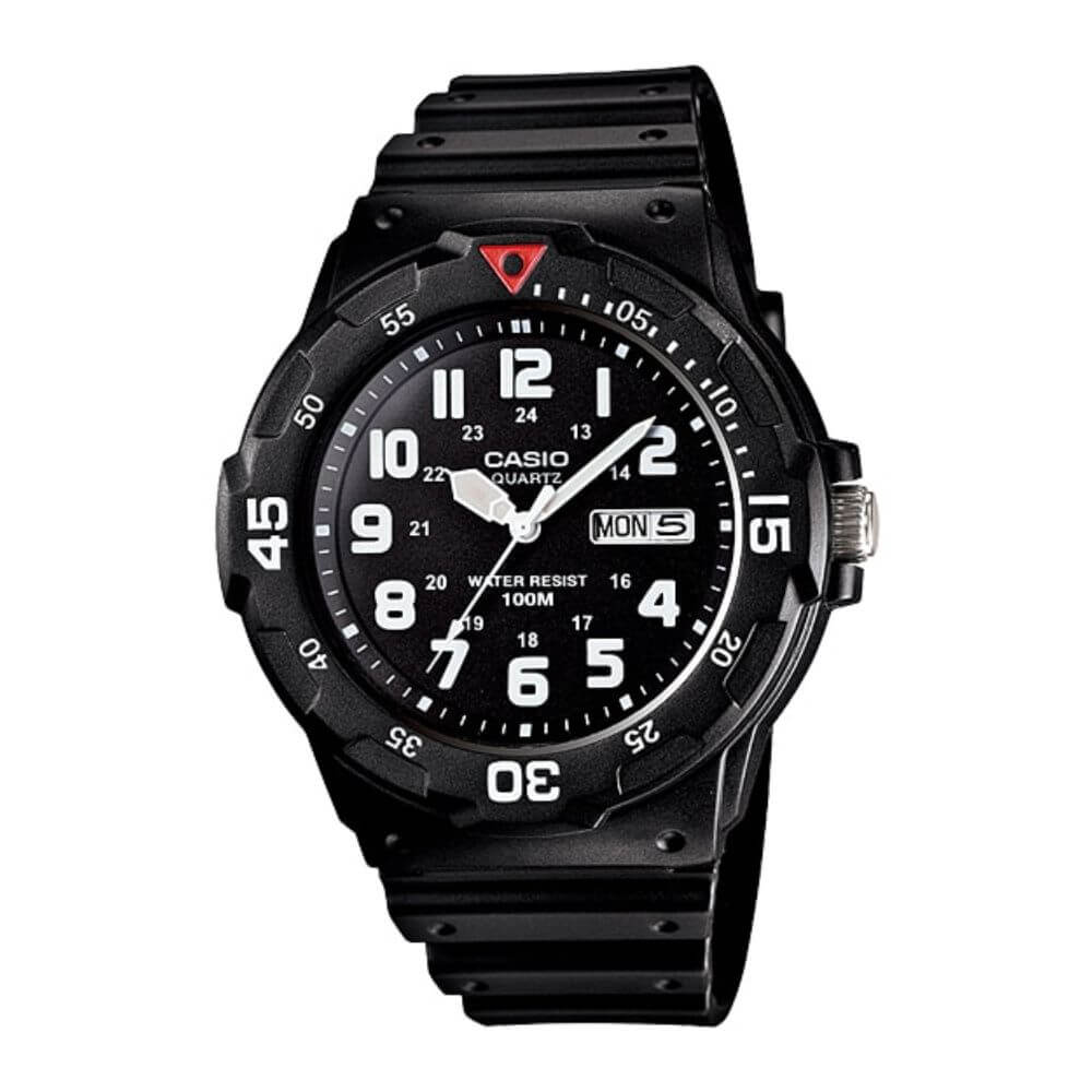 Casio Youth Day Date Resin Belt Watch MRW-200H-1BVDF
