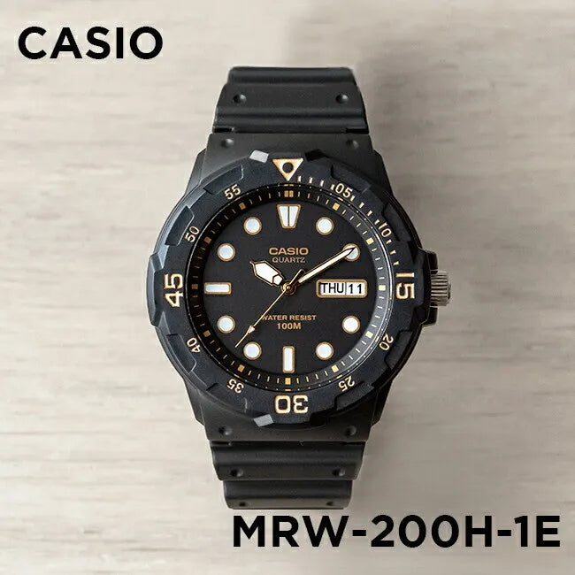 Casio Youth Day Date Resin Belt Watch MRW-200H-1EVDF