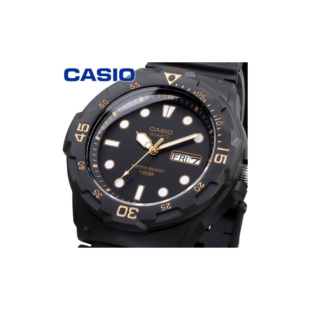 Casio Youth Day Date Resin Belt Watch MRW-200H-1EVDF