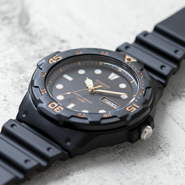 Casio Youth Day Date Resin Belt Watch MRW-200H-1EVDF