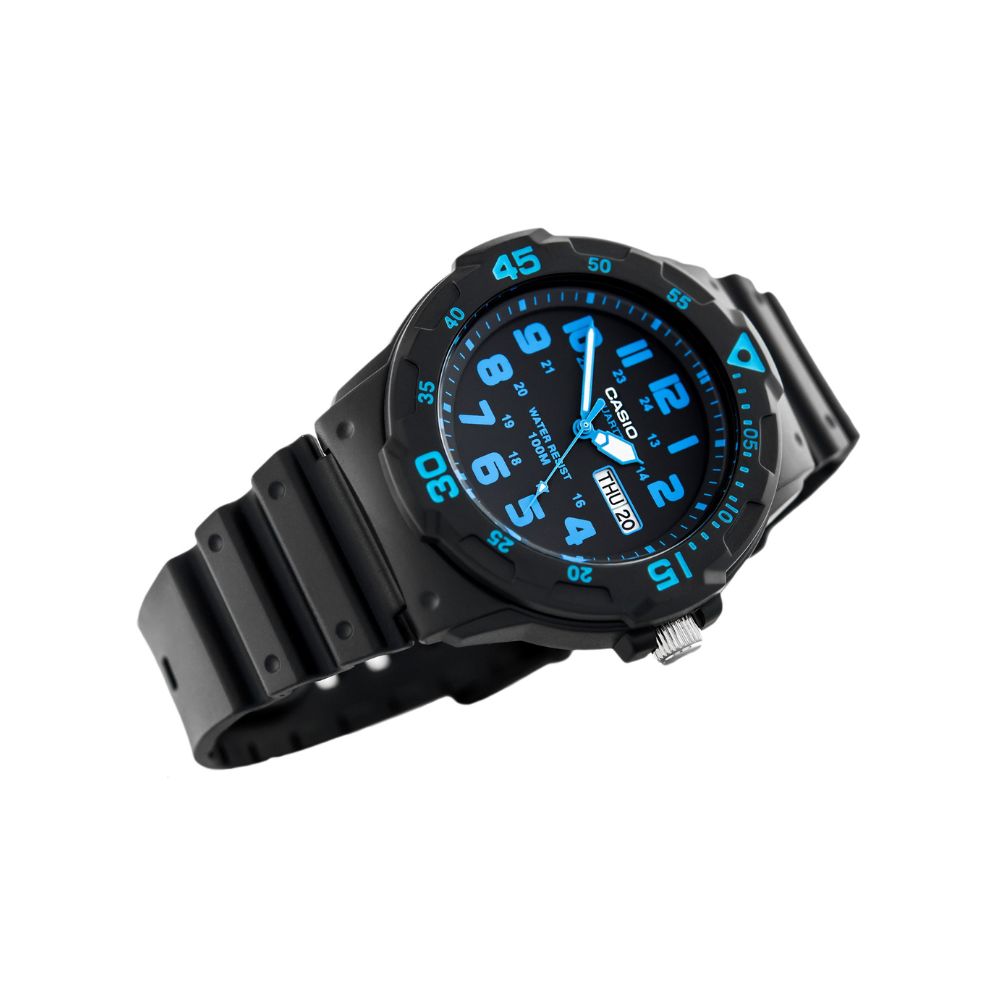 Casio Youth Day Date Resin Belt Watch MRW-200H-2BVDF