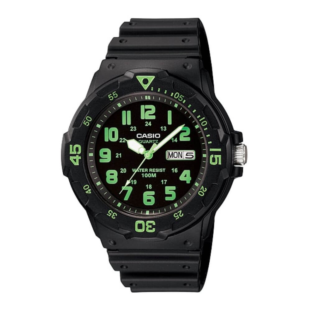 Casio Youth Day Date Resin Belt Watch MRW-200H-3BVDF