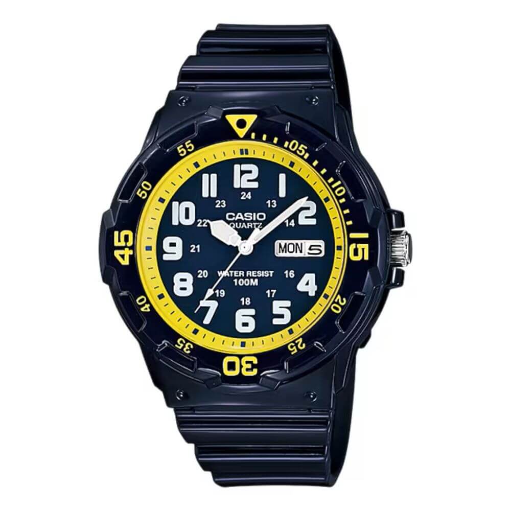 Casio Youth Day Date Blue Resin Belt Watch MRW-200HC-2BVDF