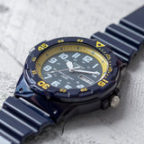 Casio Youth Day Date Blue Resin Belt Watch MRW-200HC-2BVDF