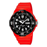 Casio Youth Day Date Red Resin Belt Watch MRW-200HC-4BVDF
