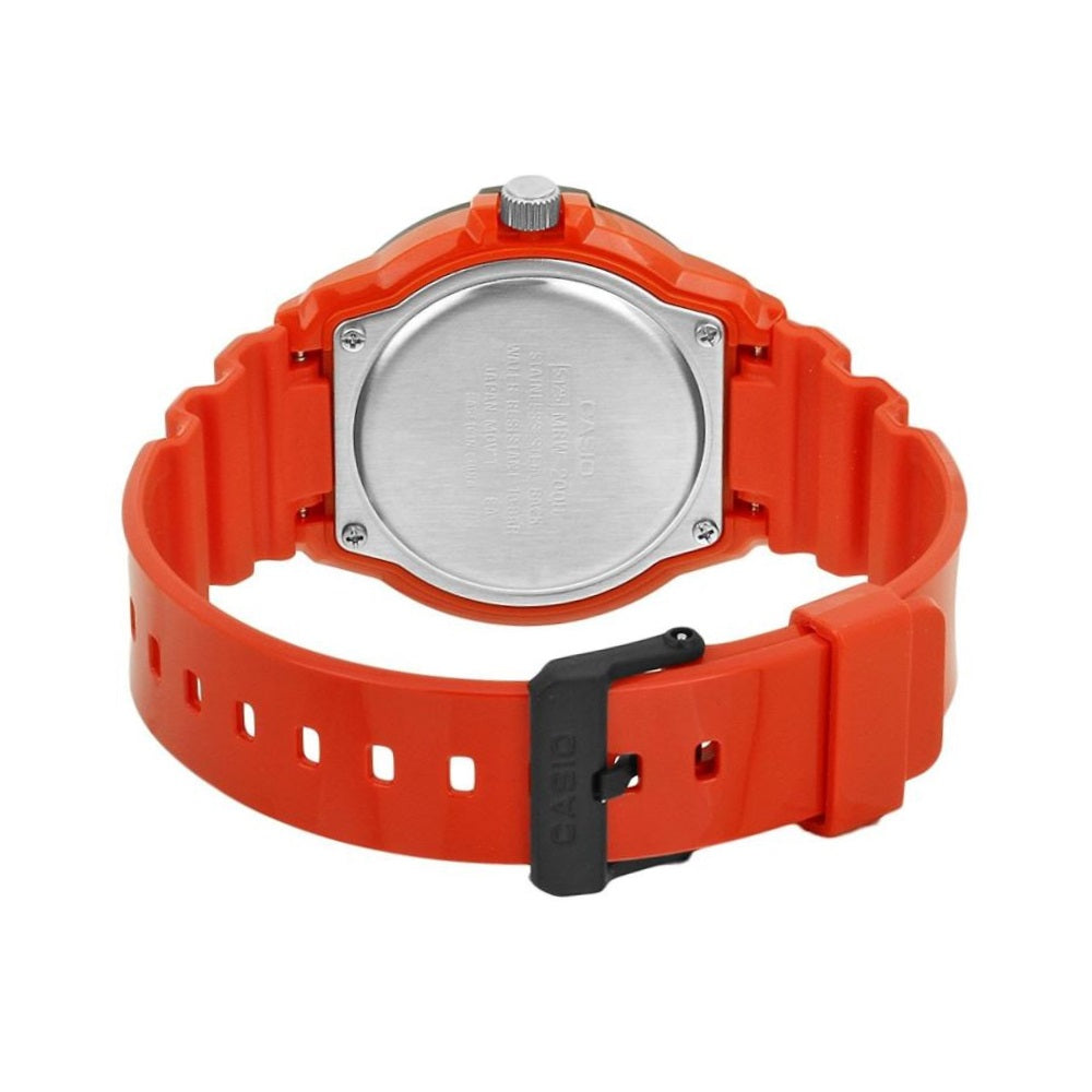 Casio Youth Day Date Red Resin Belt Watch MRW-200HC-4BVDF