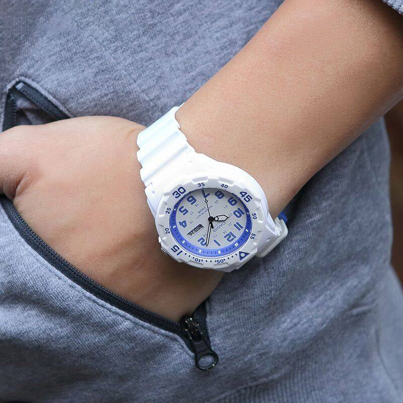 Casio Youth Day Date White Resin Belt Watch MRW-200HC-7B2VDF