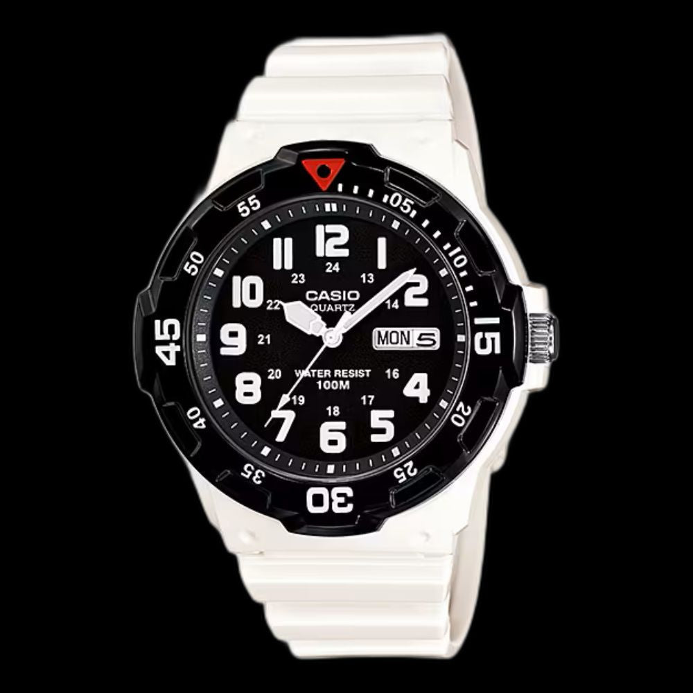 Casio Youth Day Date White Resin Belt Watch MRW-200HC-7BVDF