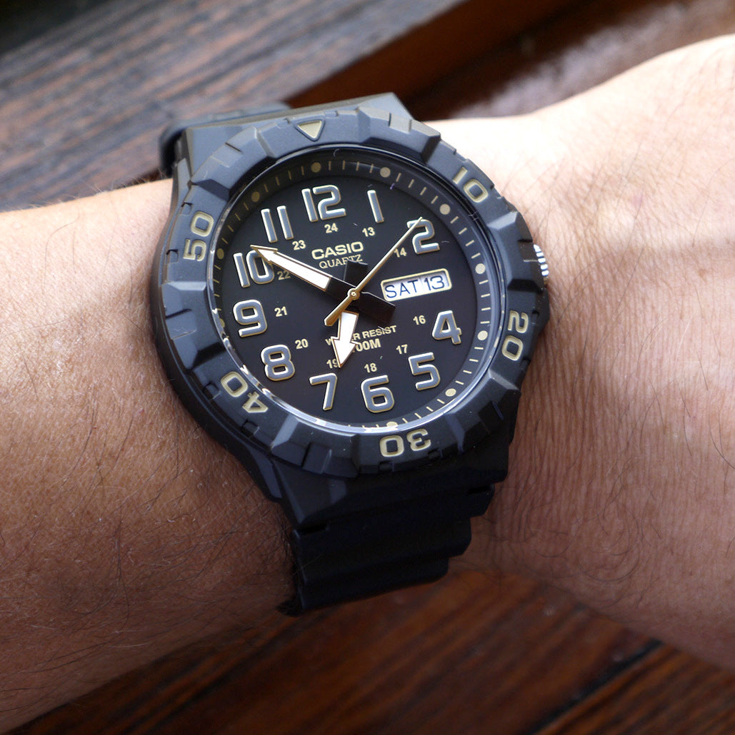 Casio Youth Day Date Resin Belt Watch MRW-210H-1A2VDF