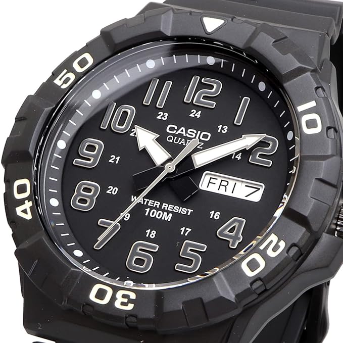Casio Youth Day Date Resin Belt Watch MRW-210H-1AVDF