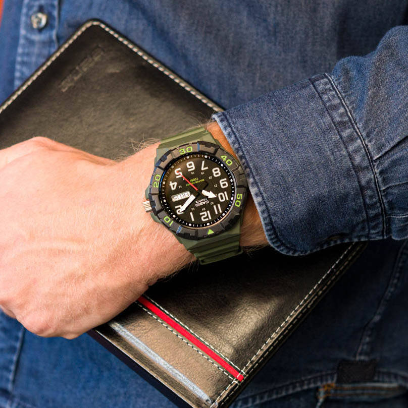 Casio Youth Day Date Resin Belt Watch MRW-210H-3AVDF