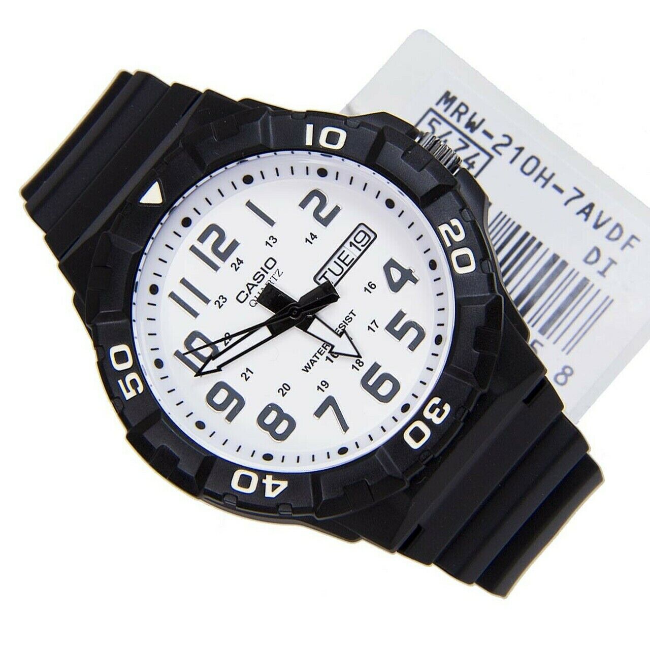 Casio Youth Day Date Resin Belt Watch MRW-210H-7AVDF