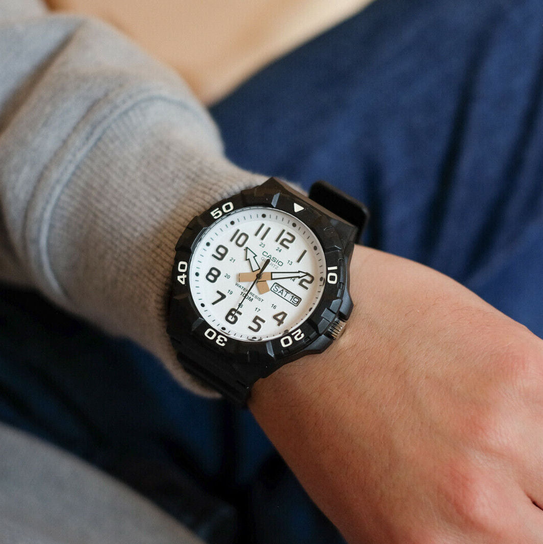 Casio Youth Day Date Resin Belt Watch MRW-210H-7AVDF