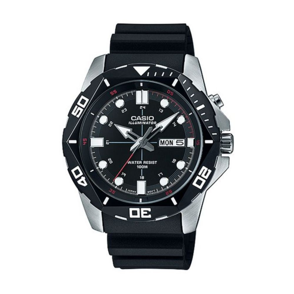 Casio Standard Day Date Resin Belt Watch MTD-1080-1AVDF