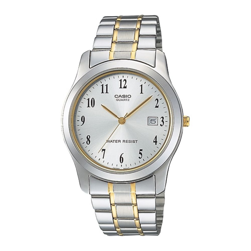 Casio Enticer Date Two Tone Chain Watch MTP-1141G-7BRDF