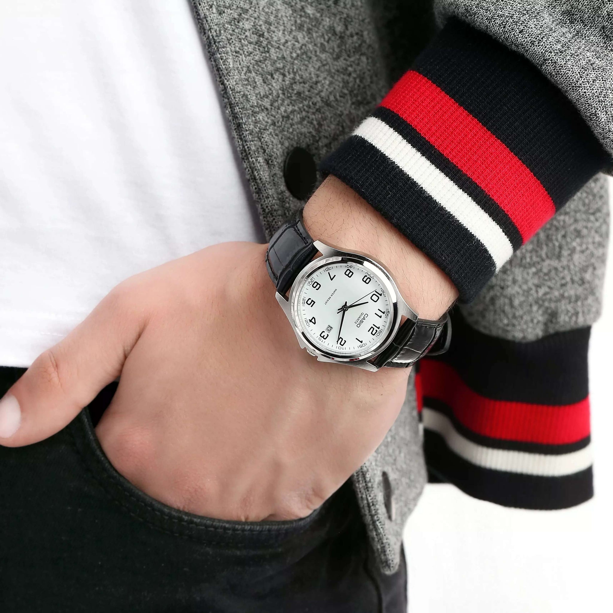 Casio Standard Date Leather Belt Watch MTP-1183E-7BDF