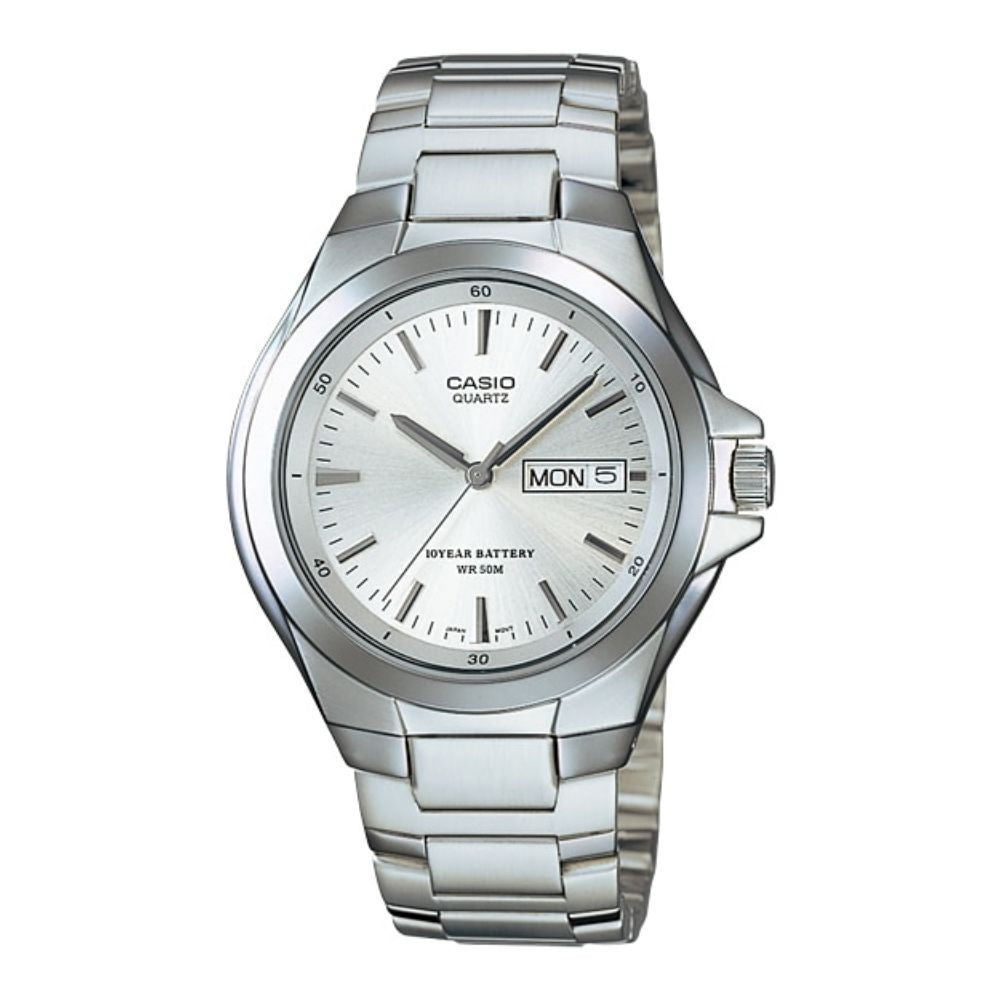 Casio Enticer Day Date Stainless Steel Chain Watch MTP-1228D-7AVDF