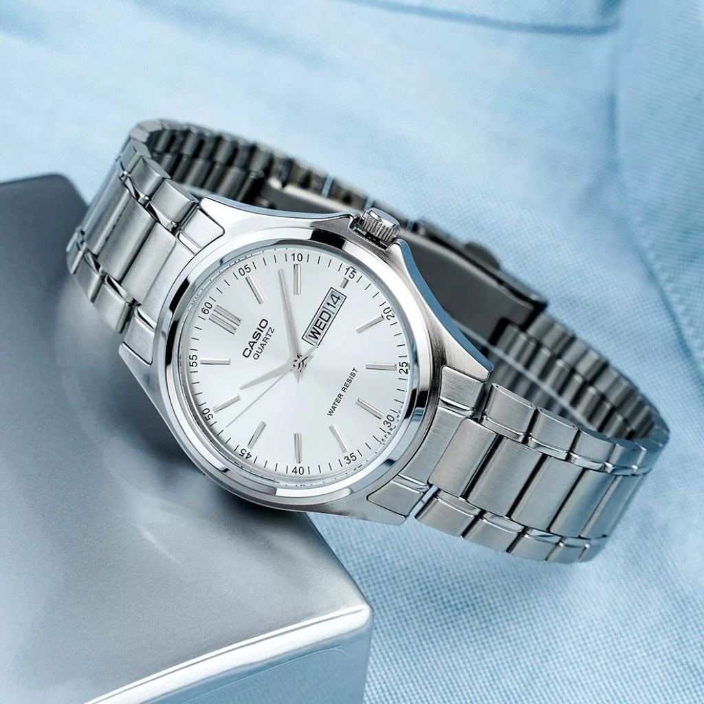 Casio Standard Day Date Chain Watch MTP-1239D-7ADF