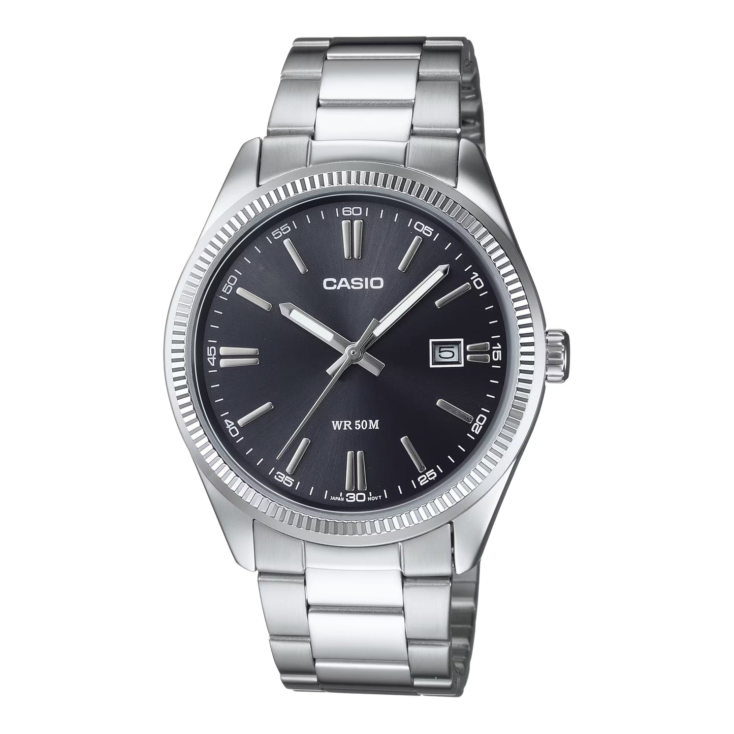 Casio Enticer Date Silver Chain Watch MTP-1302D-1A1VDF