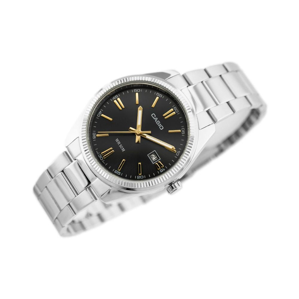 Casio Enticer Date Silver Chain Watch MTP-1302D-1A2VDF